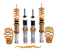 maXpeedingrods 4x Coilover, Amortiguador para VW Polo 6N 6N2 MK3 Mark III para Seat Ibiza Cordoba 6K2 MK2 de Muelle, Suspensión Roscada Regulable en Altura 2 Delanteros y 2 Traseros Resorte Helicoidal