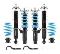 maXpeedingrods 4x Coilover Regulable de 24 Niveles, Amortiguador Roscado para BMW E46 3-Series 320i 323i 325i 1998-2006, Suspensión de Muelle, Kit de Resorte Helicoidal [Versión Actualizada]