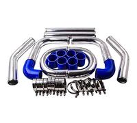 maXpeedingrods Intercooler Juego de tuberías de aluminio, 64 mm, abrazadera de tubería, enfriador de aire, turbo tubería