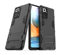 MaxPowerDigital Funda para móvil Xiaomi Redmi Note 10 Pro/Redmi Note 10 Pro MAX con Soporte Carcasa Híbrida Antigolpes Resistente Rígida Dura Armadura Antichoque(Xiaomi Redmi Note 10 Pro, Negro)
