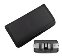 MAXQUU 1 bolsa de cinturón para teléfono móvil con gancho, tela Oxford, nailon, bolsa para el teléfono móvil, regalo para hombre, adecuado para camping deportivo (negro)