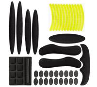 MAXQUU 1 juego de almohadillas para casco con 12 pegatinas reflectantes, espuma para forro de bicicleta, almohadilla de espuma anticolisión, almohadilla para casco (negro)