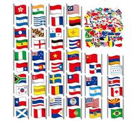 MAXQUU 102 hojas de pegatinas de la bandera del mundo, pegatinas para equipaje, banderas, mapas del mundo, pegatinas impermeables para ordenadores, equipaje, monopatines