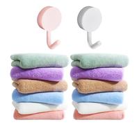 MAXQUU 12 toallas de bebé y 2 ganchos, toallas de terciopelo coral, pequeñas toallas absorbentes para lavar la cara y las manos, toallas de microfibra, adecuadas para niños y niñas (25 x 25 cm).