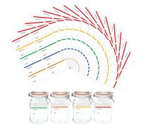 MAXQUU 150 Piezas De Etiquetas para Refrigerador Fáciles De Despegar, Especias, Etiquetas De Alimentos, Pegatinas para Artículos De Cocina, Etiquetas Adhesivas para Precios (Color)