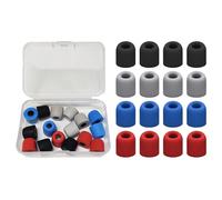 MAXQUU 16 almohadillas de espuma viscoelástica con 1 caja de almacenamiento, almohadillas de repuesto para auriculares, auriculares con cancelación de ruido, tapones para los oídos