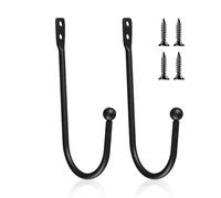 MAXQUU 2 ganchos de cortina con paquete de montaje, ganchos para cortinas, ganchos para montaje en pared