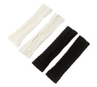 MAXQUU 2 pares de calcetines de punto para mujer, calentadores de piernas de punto para mujer, adecuados para uso diario, baile y deportes, calentadores de piernas cálidos y cómodos., Blanco, no