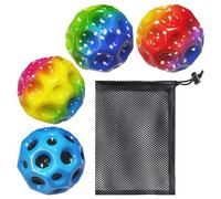 MAXQUU 4 pelotas de saltar, 1 bolsa de almacenamiento, bola de salto de colores, bola de salto de descompresión, pelota de juguete para niños, mini pelota de salto alto.