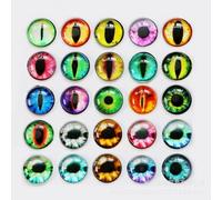 MAXQUU 40 Grandes Ojos Artificiales De Vidrio, Coloridos Parches De Ojos De Halloween Ojos Artificiales De Muñeca De Arcilla Ojos De Piedras Preciosas Para Manualidades, Ojos Artificiales