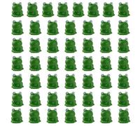 MAXQUU 50 figuras de ranas verdes, ranas pequeñas, ranas de resina, miniranas, mini estatuas de rana de resina, decoraciones de jardín de ranas pequeñas