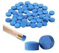 MAXQUU 50 puntas de taco de calidad profesional para taco de billar y billar, puntas de cuero para taco de billar y billar, kits de reparación e instalación.