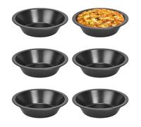 MAXQUU 6 moldes para tartas, platos personales, platos para tartas de aluminio, platos horneados, platos para tartas específicos en el horno (12 x 8 x 3)