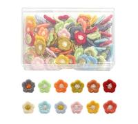 MAXQUU 60 chinchetas florales para pulgar, tachuelas decorativas para el pulgar, para tableros de anuncios (12 colores)
