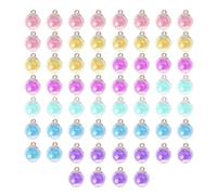 MAXQUU 60 Colgantes de Bolas de Cristal Transparente - Accesorios para Manualidades, Collares de Bricolaje, Colgantes de Colores - Adecuados para