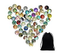 MAXQUU 60 piedras preciosas del árbol de la vida con 1 bolsa de terciopelo, piedras muggles de colores, decoración de piedras de cristal mixtas, accesorios para hacer joyas