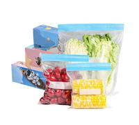 MAXQUU 70 Bolsas Selladas para Alimentos y Congelador, Transparentes de Plástico con Cremallera, Aptas para Almacenamiento