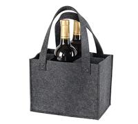 MAXQUU Bolsa de fieltro, portátil para botellas de vino, con 6 compartimentos extraíbles, bolsa de cerveza, cesta para bebidas, soporte para botellas de agua, bolsa de la compra, para hombres