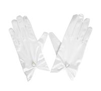 MAXQUU Guantes blancos para mujer, guantes de boda, guantes de satén, talla 30 x 10 x 1,5 cm, color blanco., Blanco., 30*10*1.5cm