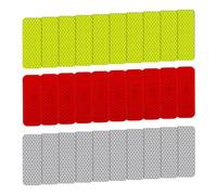 MAXQUU Juego de 30 pegatinas reflectantes para bicicleta, autoadhesivas, señales de advertencia, pegatinas reflectantes para coche, para mejorar la visibilidad nocturna (rojo, blanco, amarillo)