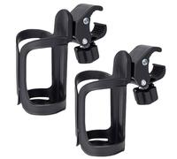 MAXQUU Portavasos de 2 piezas para cochecito de bebé, ajustable para silla de ruedas, soporte universal para bebidas, apto para bicicletas, cochecitos y cintas de correr