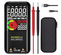 MAXRIENY Multímetro Digital Comprobador Voltímetro Multimeter Inteligente Recargable Cuenta 9999 Bolsillo Ohmímetro Capacitancia Resistencia Continuidad Diodo Ciclo de trabajo Comprobador de tensión