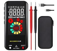 MAXRIENY Multimetro Digital Voltímetro Inteligente Gama Auto Manual Ohmímetro Capacitancia Diodo Resistencia Frecuencia V-Alert Live Check Probador de voltaje