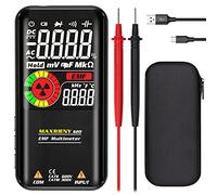 MAXRIENY Multímetro Digital Voltímetro Inteligente, Recargable con Detector EMF, 9999 Recuentos Auto Rango Capacitancia Resistencia Frecuencia Diodo Comprobador de tensión
