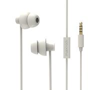 MAXROCK (TM) - Auriculares para Dormir de Silicona Suave con micrófono para teléfonos celulares, tabletas y Conector Jack de 3,5 mm (Blanco)