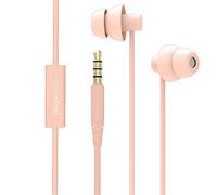 maxrock (TM Super Mini Total Soft Silicon Earbuds Headphones with Mic Music Sleep Choice for Cellphones iPad Tablet Mp3 Laptop and Most 3.5mm Audio Player (Coral Pink)