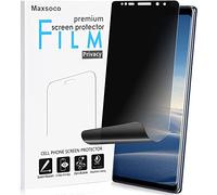 Maxsoco - Protector de Pantalla de privacidad para Samsung Galaxy Note 9 (2 vías, antiespía, plástico Suave, Cobertura Total, Protector Nano Sensible al Tacto, no Cristal), Color Negro