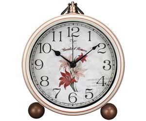 Maxspace Reloj clásico Vintage, Elegante y Decorativo, Reloj analógico silencioso sin tictac con Marco de Metal Envejecido para Oficina, Sala de Estar o Dormitorio
