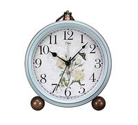 Maxspace Reloj de Escritorio de 5.2 Pulgadas, Reloj Despertador pequeño silencioso de Mesa Retro, sin tictac, Funciona con Pilas, Movimiento de Cuarzo, Reloj de Cristal HD para Dormitorio, Sala de