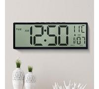 Maxstar 15” Gran Reloj Digital de Pared, baterías, Auto DST, Temperatura, Fecha, Relojes de Pared para Sala de Estar, Dormitorio, Cocina, decoración de Escritorio, Lectura fácil para Ancianos