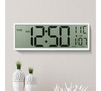 Maxstar 15 '' Gran Reloj Digital de Pared, baterías, Auto DST, Temperatura, Fecha, Relojes de Pared para Sala de Estar, Dormitorio, Cocina, decoración de Escritorio, Lectura fácil para Ancianos