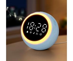 Maxstar Despertador Digital Inteligente con 25 Sonidos Relajantes, Luz Nocturna, Snooze, Temporizador, Volumen y Brillo Ajustable - Reloj para Niños y Adultos (Máquina Ruido Blanco para Dormir)