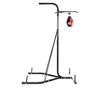 MAXSTRENGTH Soporte para saco de boxeo de 2 vías, plataforma de Speedball con saco de boxeo colgante de 4 pies (marco con bola de velocidad)