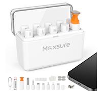 Maxsure Kit de limpieza para iPhone, kit de limpieza de Airpods, kit de limpieza de puerto de carga para iPhone, kit de limpieza múltiple para puerto USB-C, iPad, auriculares, Blanco