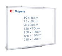 maxtek Pizarra Blanca Magnética 60 x 45 cm, Pizarras Pared con Marco de Aluminio, Whiteboard Pequeña Borrado en Seco, Fácil de Instalar Ideal para Oficina, Escuela o Familia