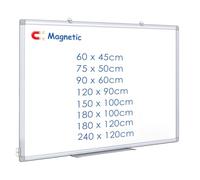 maxtek Pizarra Blanca Magnética 90 x 60 cm, Pizarras Pared con Marco de Aluminio, Whiteboard Pequeña Borrado en Seco, Fácil de Instalar Ideal para Oficina, Escuela o Familia