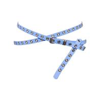 Maxtonser 1 cinturón de piel sintética flexible doble redondo para atar identidad, simple y elegante para uso diario