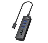 Maxtonser 1 concentrador USB 3.0 de múltiples puertos con ranuras para tarjetas SDTF, 2 adaptadores de transferencia de datos de puerto USB 2.0 para tabletas de computadora