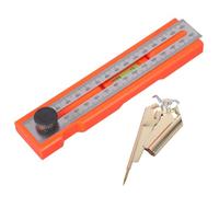 Maxtonser 1 juego de regla de marcado giratorio para carpintero, base de marca horizontal con ampollas, regla de posicionamiento multifuncional, herramienta de medición