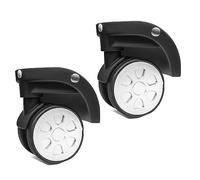 Maxtonser 1 par de ruedas de equipaje de repuesto para maleta, ruedas giratorias de 360 grados, rueda resistente