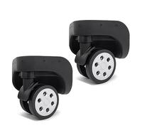 Maxtonser 1 par de ruedas de equipaje de repuesto para maleta, ruedas giratorias de 360 grados, rueda resistente
