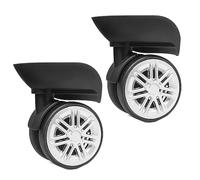 Maxtonser 1 par de ruedas de equipaje de repuesto para maleta, ruedas giratorias de 360 grados, rueda resistente