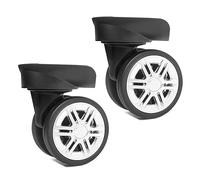 Maxtonser 1 par de ruedas de equipaje de repuesto para maleta, ruedas giratorias de 360 grados, rueda resistente