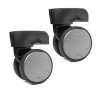 Maxtonser 1 par de ruedas de equipaje de repuesto para maleta, ruedas giratorias de 360 grados, rueda resistente