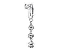 Maxtonser 1 pieza de piercing de ombligo de moda con circonita elegante para el ombligo, joyería cómoda de llevar, accesorio corporal de cobre para mujer