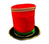 Maxtonser 1 sombrero de Navidad ajustable para adultos y adolescentes, accesorio de disfraz con detalles dorados